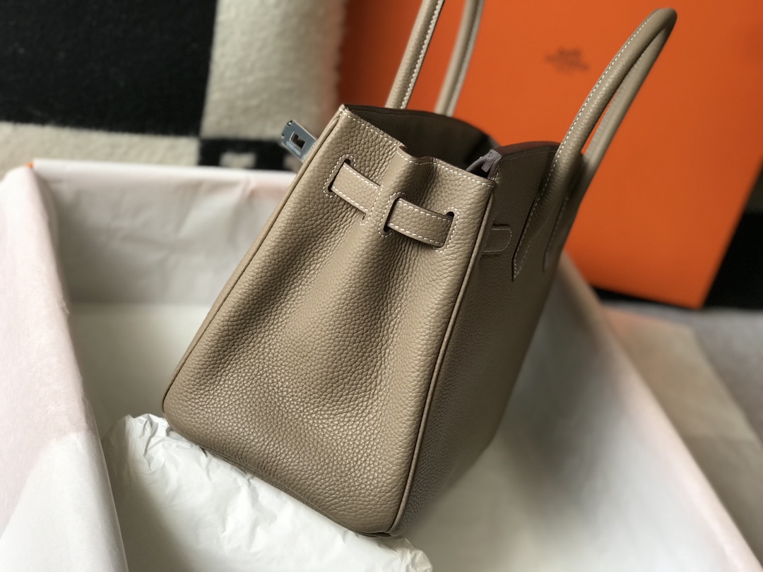 Hermes Birkin 30CM 35CM Togo Leather Dove Grey With Silver