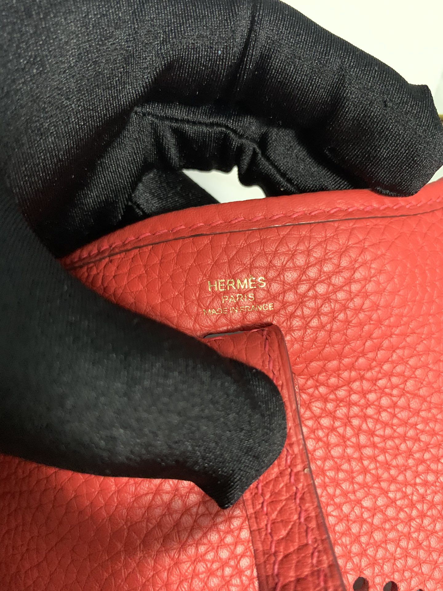 Replica Hermes Evelyne Mini Bag 17cm Original Togo Leather Watermelon Red