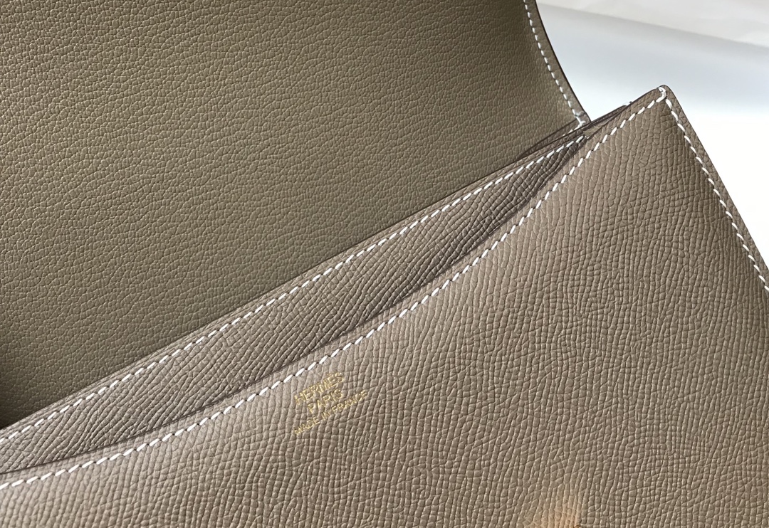 Replica Hermes Constance Bag Epsom Leather Gray Wiht Gold 19cm and 23cm