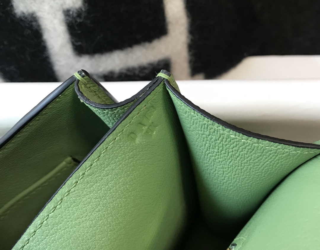 Replica Hermes Constance Bag Epsom Leather Avocado Green Wiht Gold 19cm and 23cm