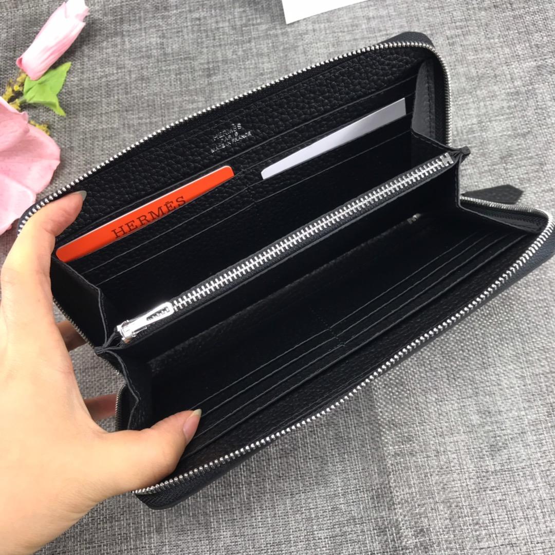 Best Price Hermes H505 Long Punching H Women Wallet Black
