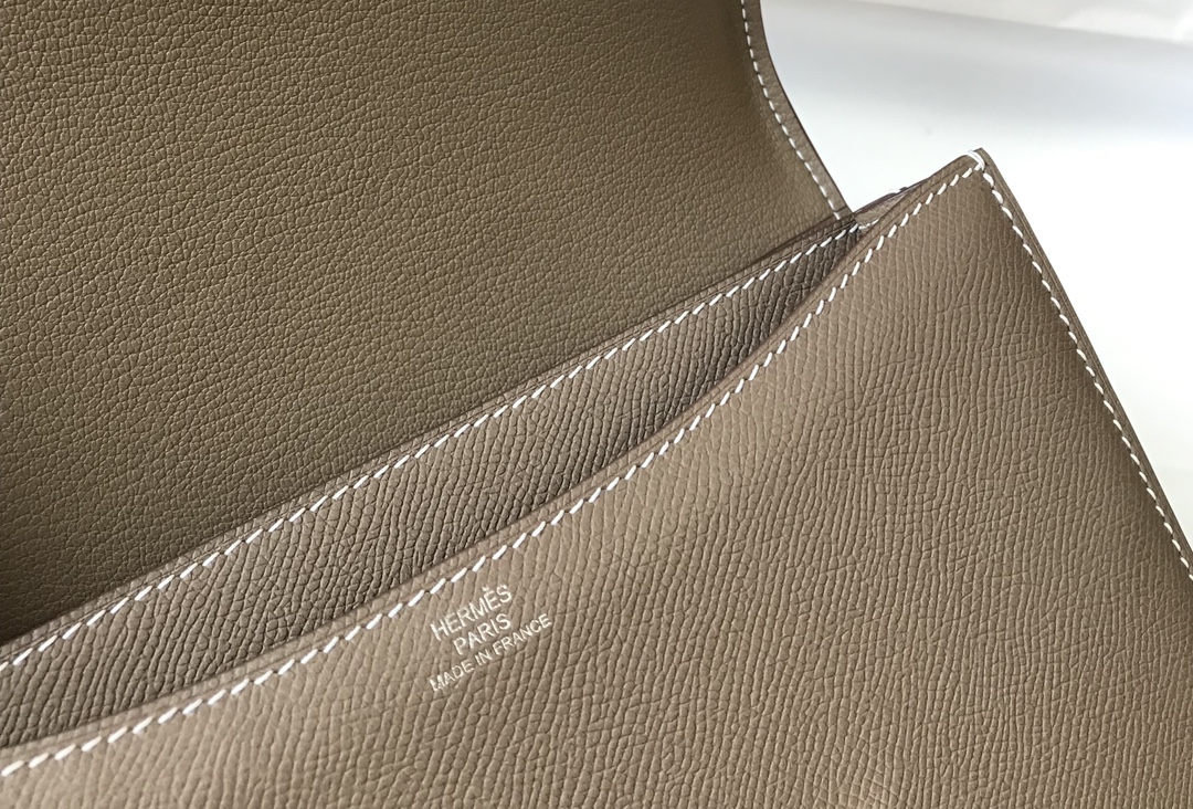 Replica Hermes Constance Bag Epsom Leather Gray Wiht White Gold 19cm and 23cm