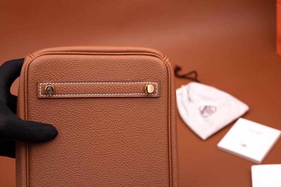 Original Copy Hermes Birkin 35cm Handbag Light Coffee with Gold