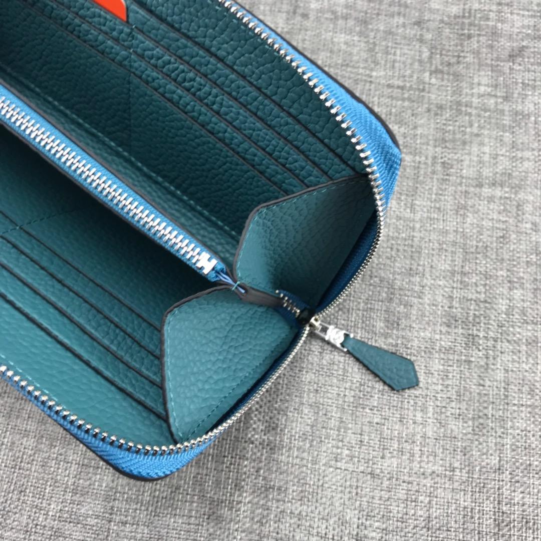 Best Price Hermes H505 Long Punching H Women Wallet Blue
