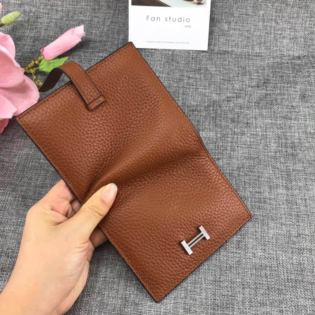Best Price H5120 Hermes Bearn Short Wallet in Epsom Calfskin Coffee