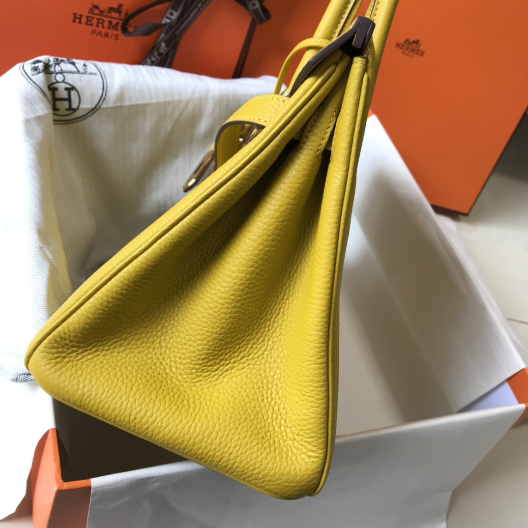 Hermes Birkin 30CM 35CM Togo Amber Yellow With Gold