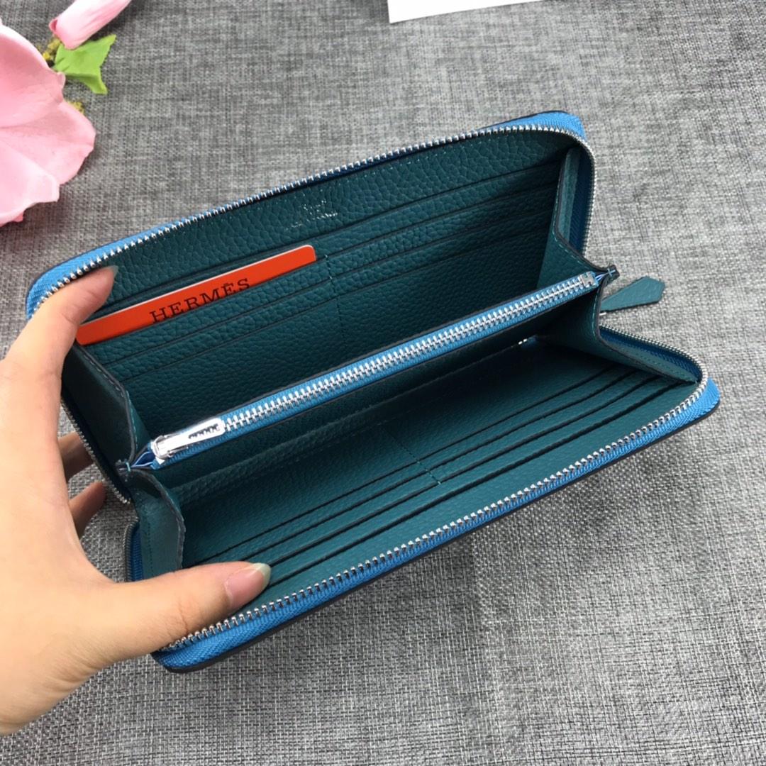 Best Price Hermes H505 Long Punching H Women Wallet Blue