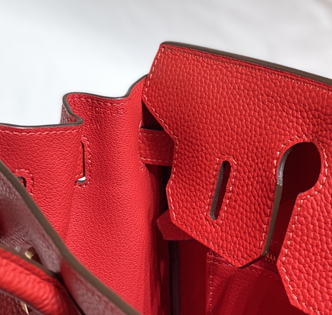 Hermes Birkin 30CM 35CM Togo Leather Milkshake chinese Red With Gold