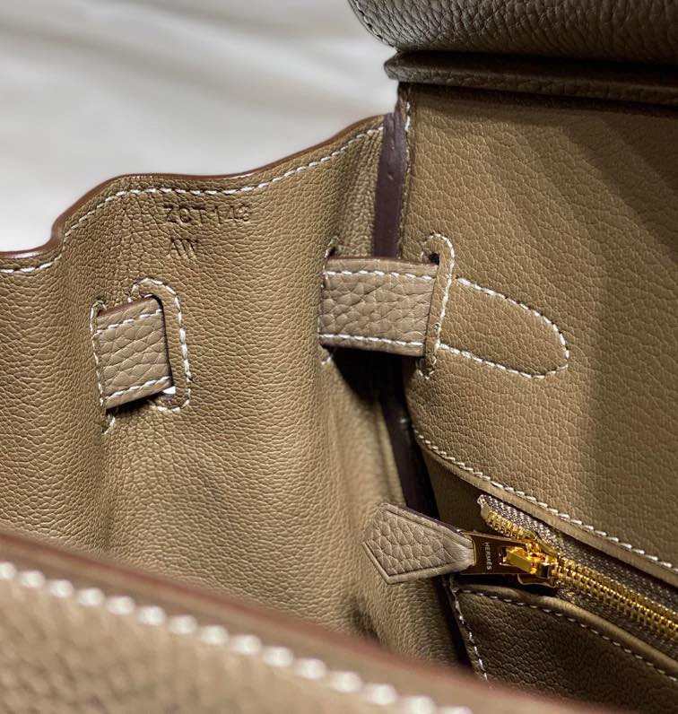 Hermes Birkin 30CM 35CM Togo Leather Milkshake Elephant Grey With Gold