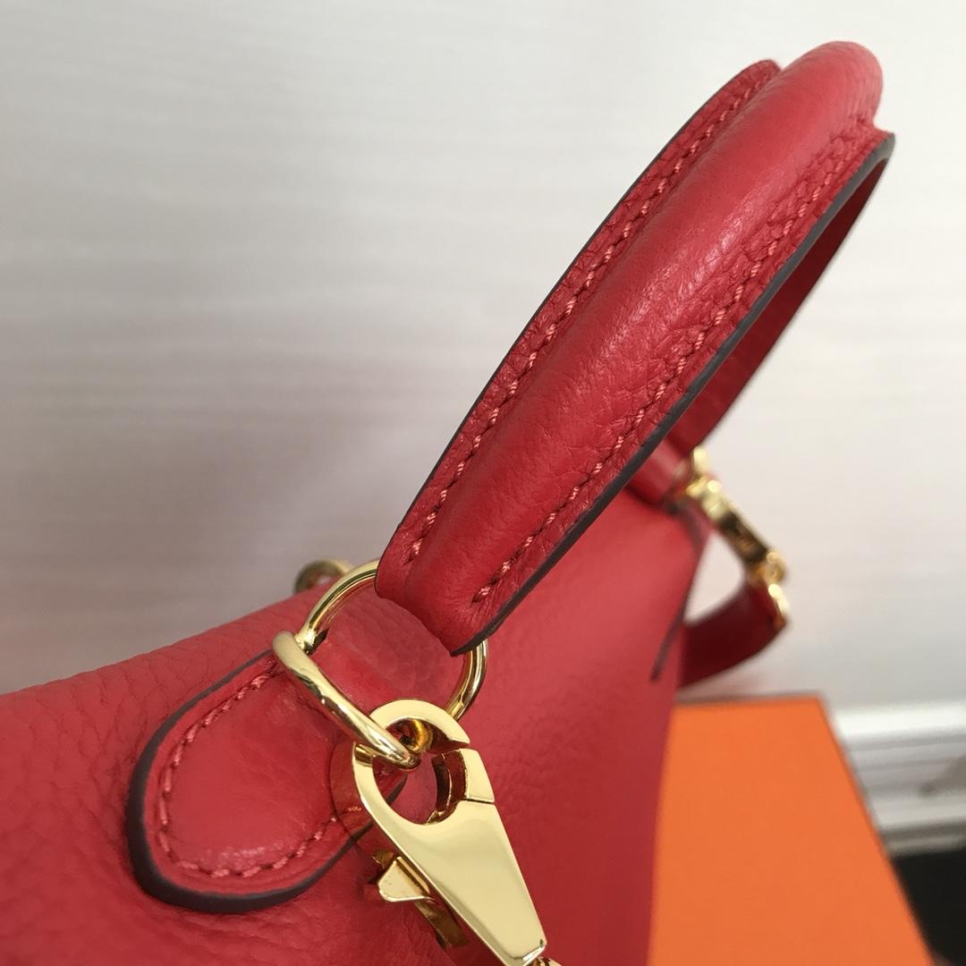 Hermes 25cm Kelly Bag Togo Leather Handbag Red