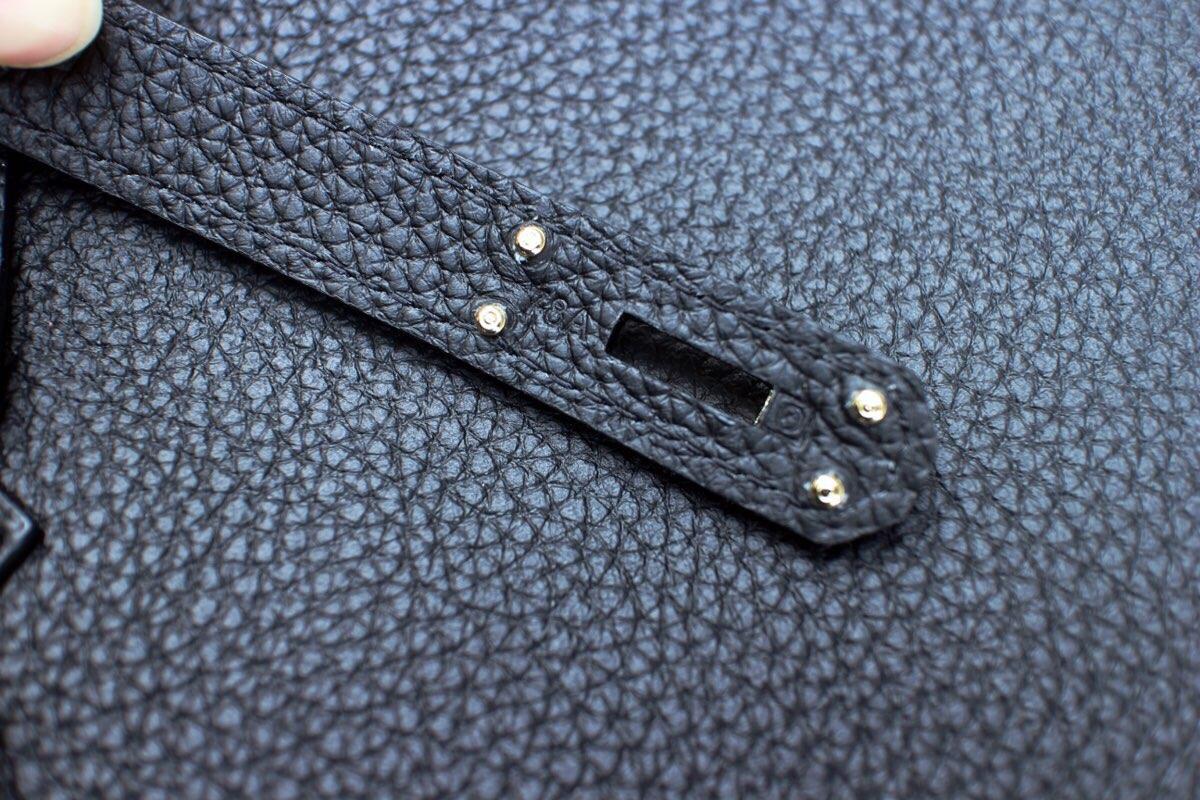 Hermes Birkin Togo Calfskin Handbag 30cm Black