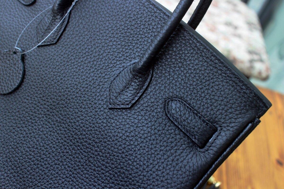 Hermes Birkin Togo Calfskin Handbag 30cm Black