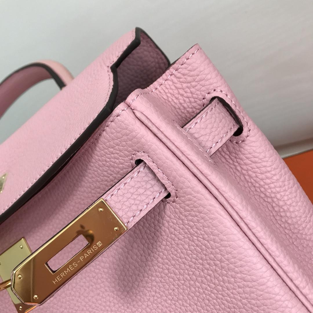 Hermes 25cm Kelly Bag Togo Leather Handbag Pink