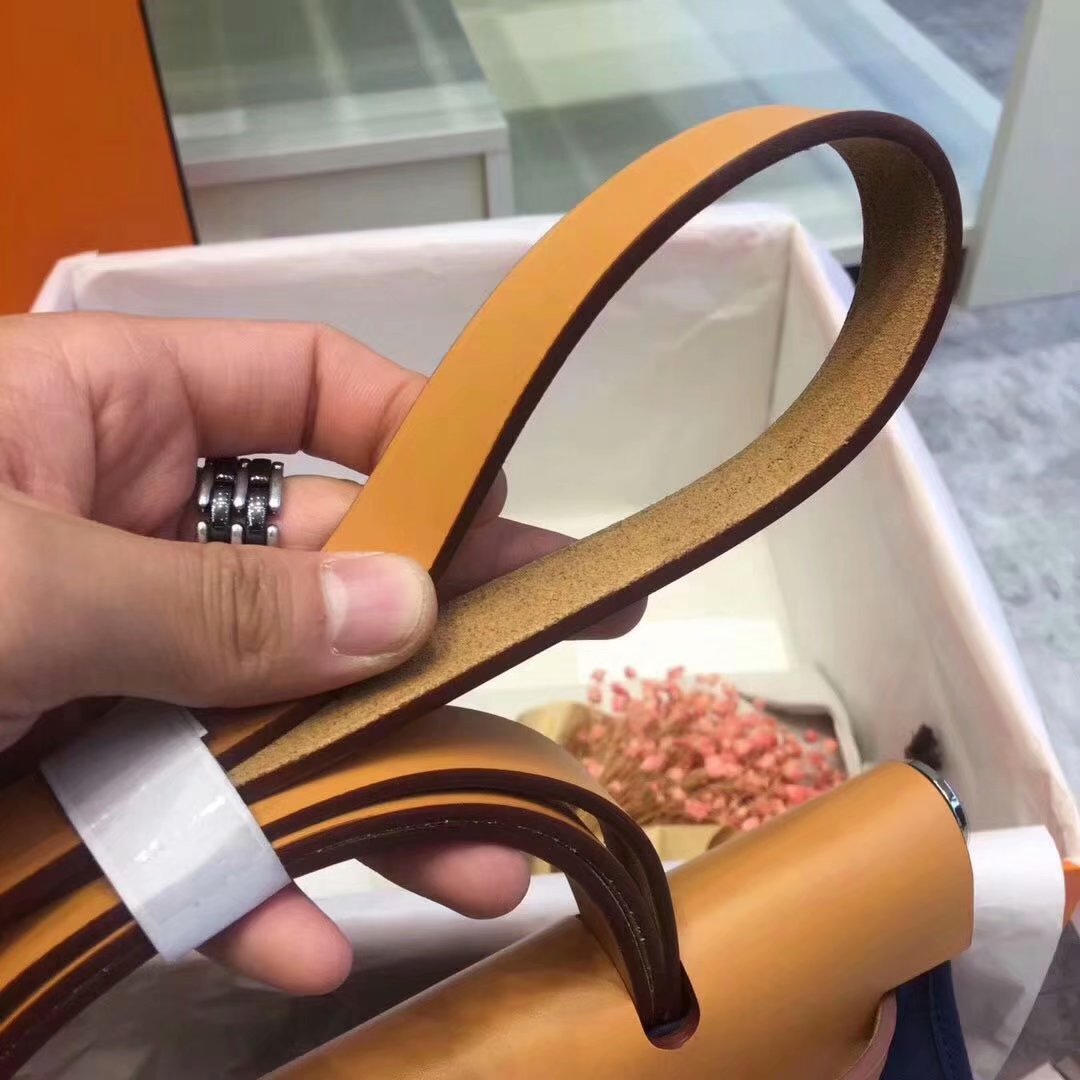 Top Replica Hermes Herbag 31cm Burgundy Canvas Bag Blue and Coffee