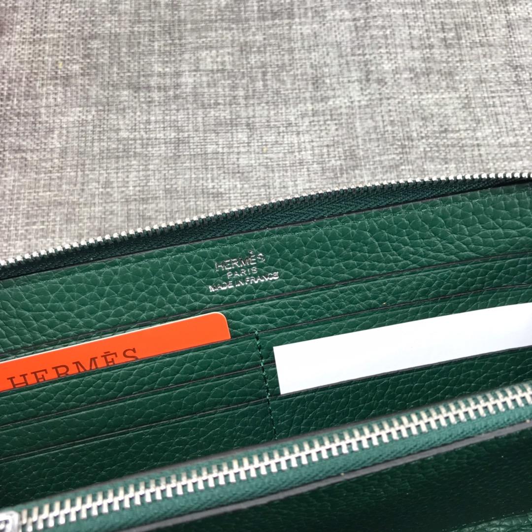 Best Price Hermes H505 Long Punching H Women Wallet Green