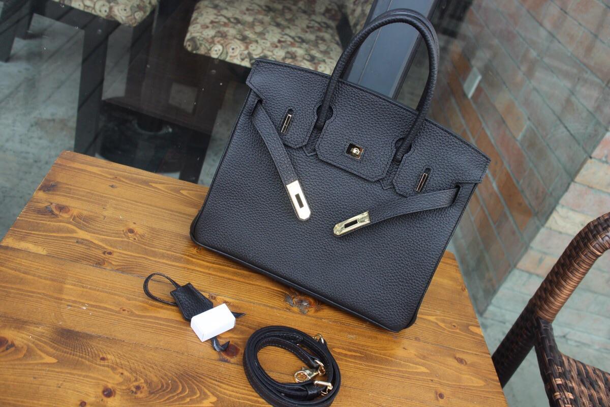 Hermes Birkin Togo Calfskin Handbag 30cm Black