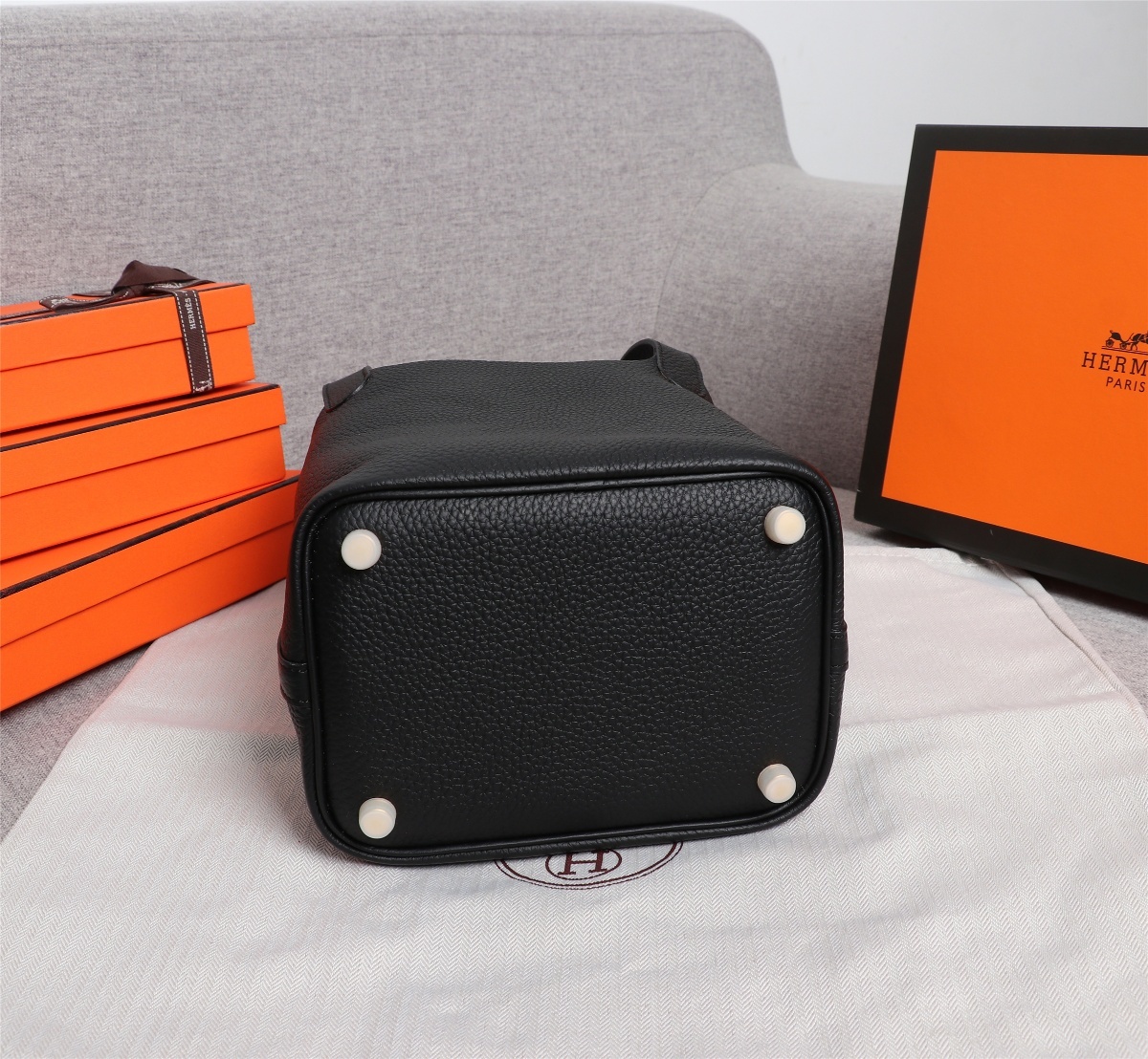 Replica Hermes Picotin Lock Bag 18cm and 22cm Black with Gold Hardware