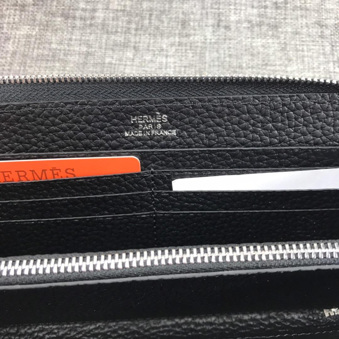 Best Price Hermes H505 Long Punching H Women Wallet Black