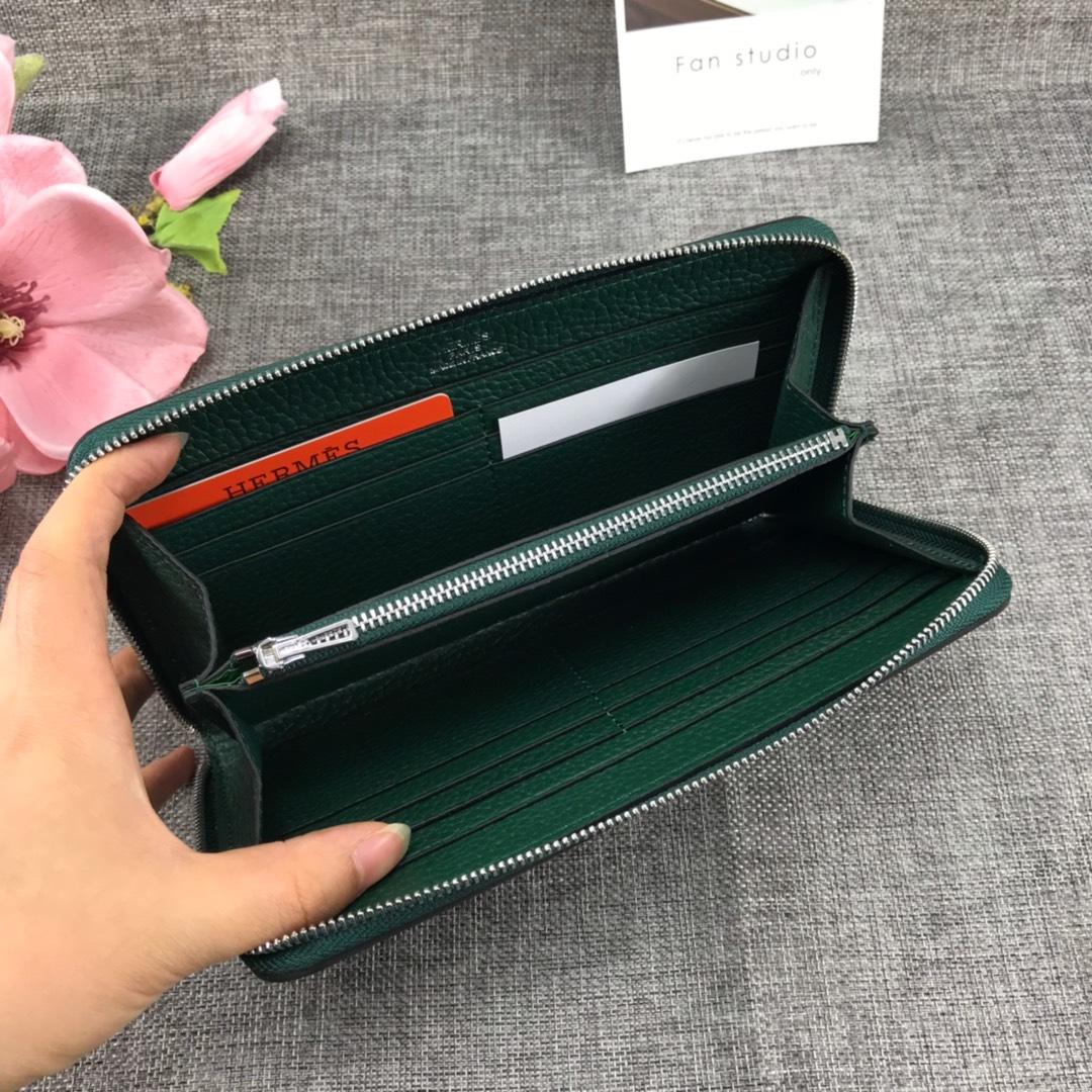 Best Price Hermes H505 Long Punching H Women Wallet Green